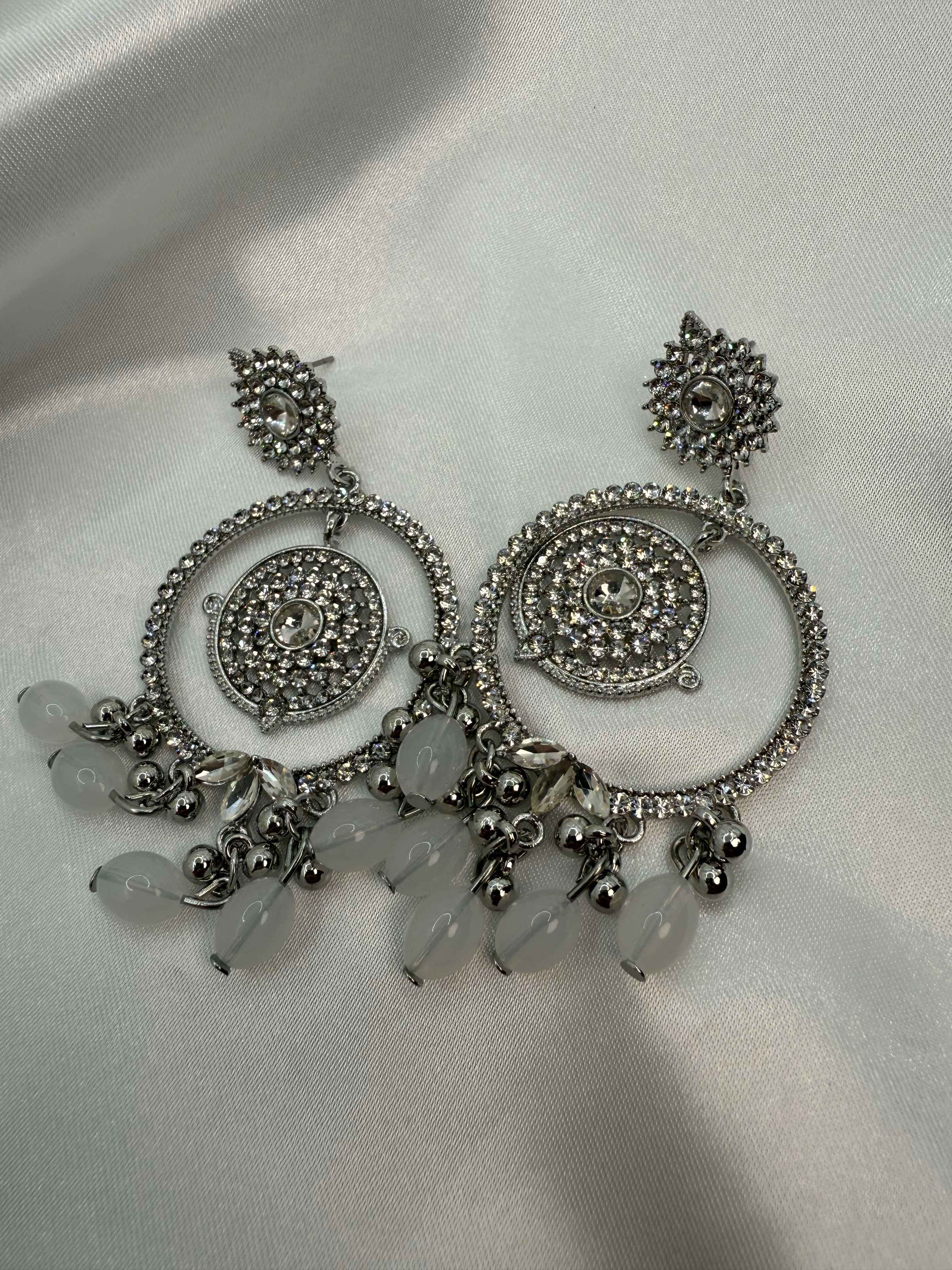 Ayat Pearl Hoops: Elegant Chandelier Earrings