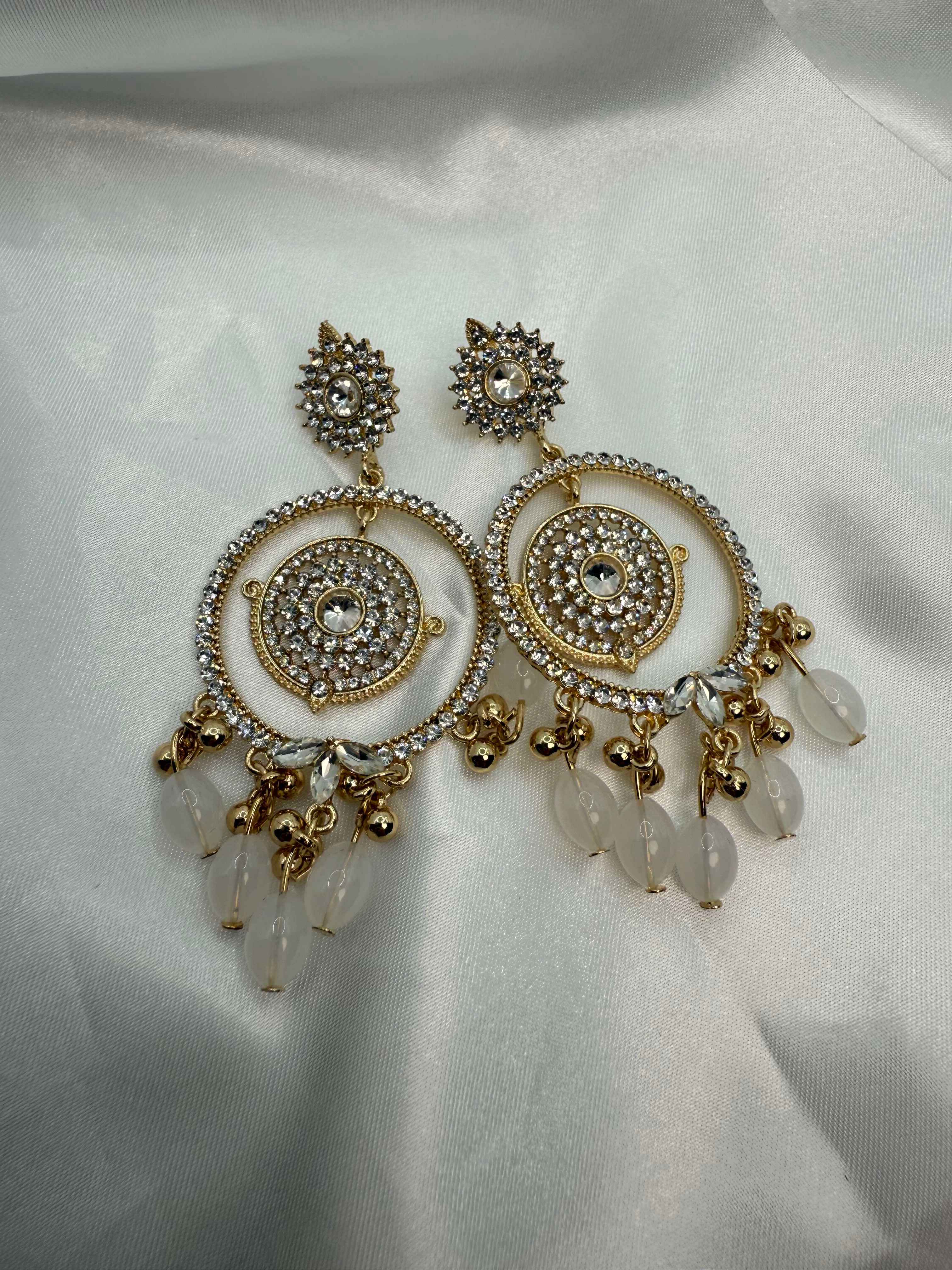 Ayat Pearl Hoops: Elegant Chandelier Earrings