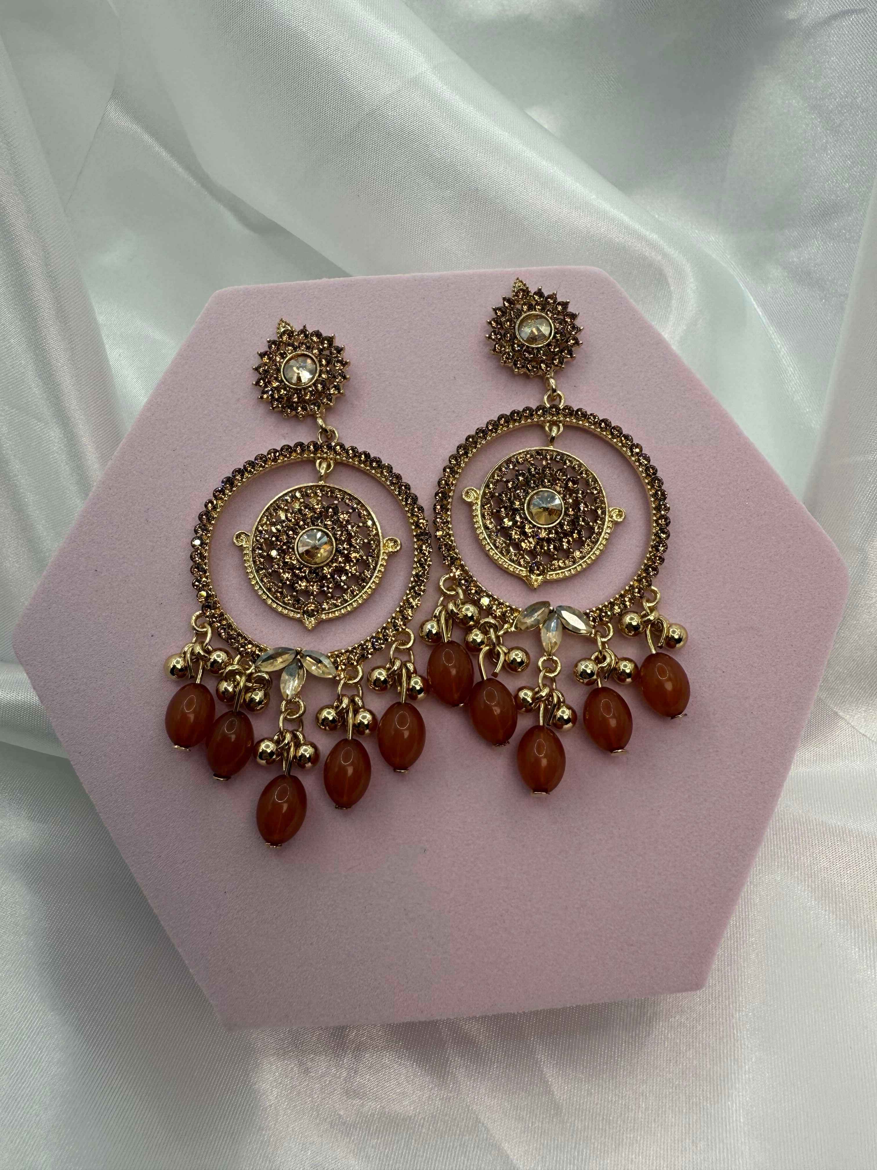 Ayat Pearl Hoops: Elegant Chandelier Earrings