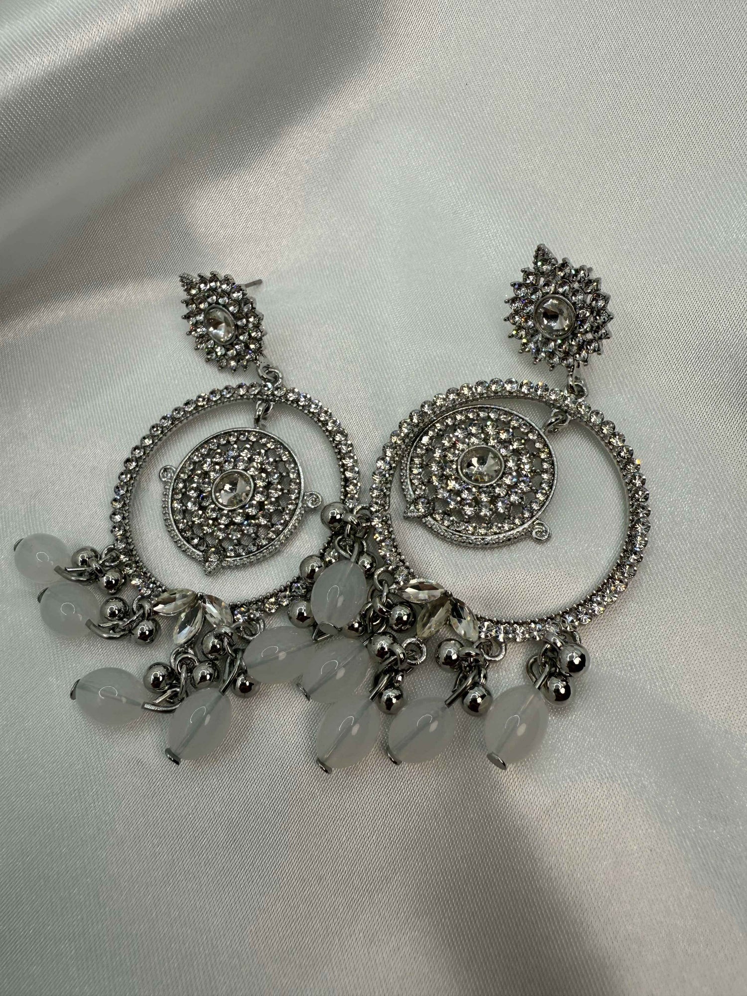 Ayat Pearl Hoops: Elegant Chandelier Earrings