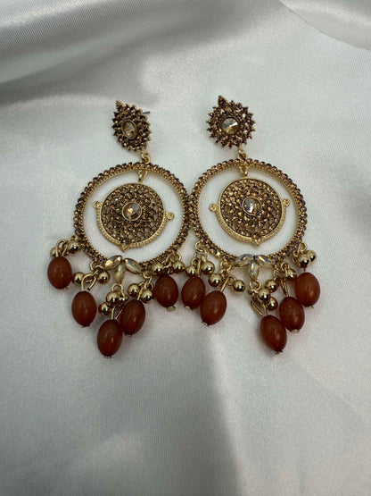 Ayat Pearl Hoops: Elegant Chandelier Earrings
