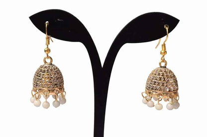 Noor drop gold-toned jhumka earrings