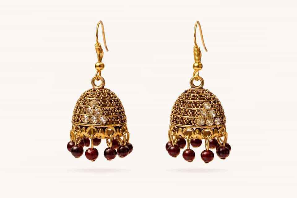 Noor drop gold-toned jhumka earrings