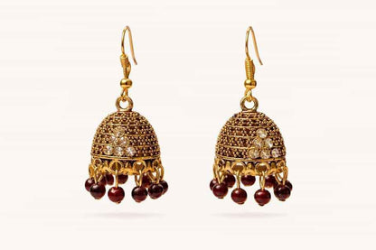 Noor drop gold-toned jhumka earrings