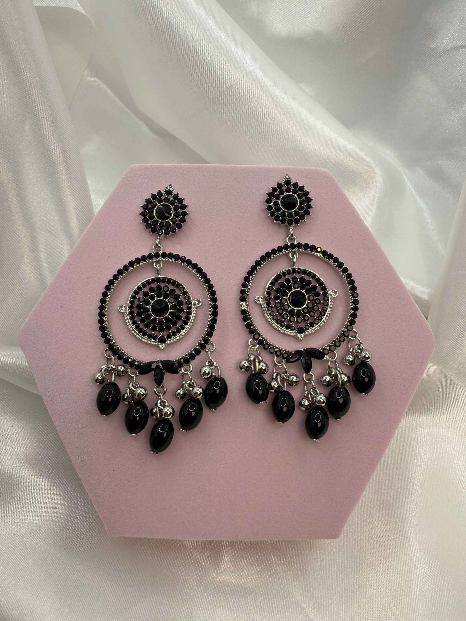 Ayat Pearl Hoops: Elegant Chandelier Earrings