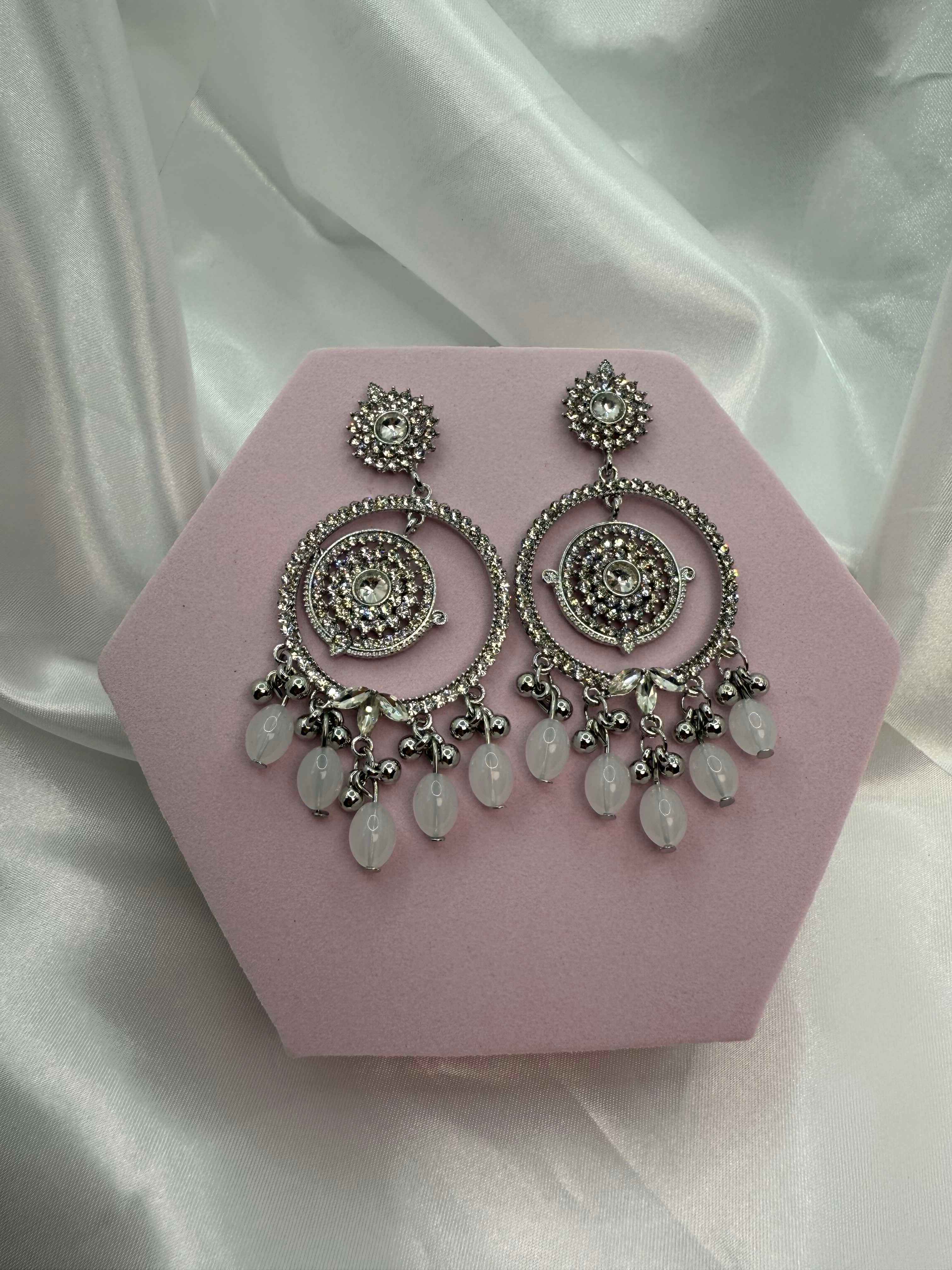 Ayat Pearl Hoops: Elegant Chandelier Earrings