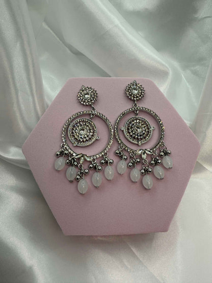 Ayat Pearl Hoops: Elegant Chandelier Earrings