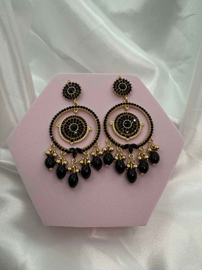 Ayat Pearl Hoops: Elegant Chandelier Earrings