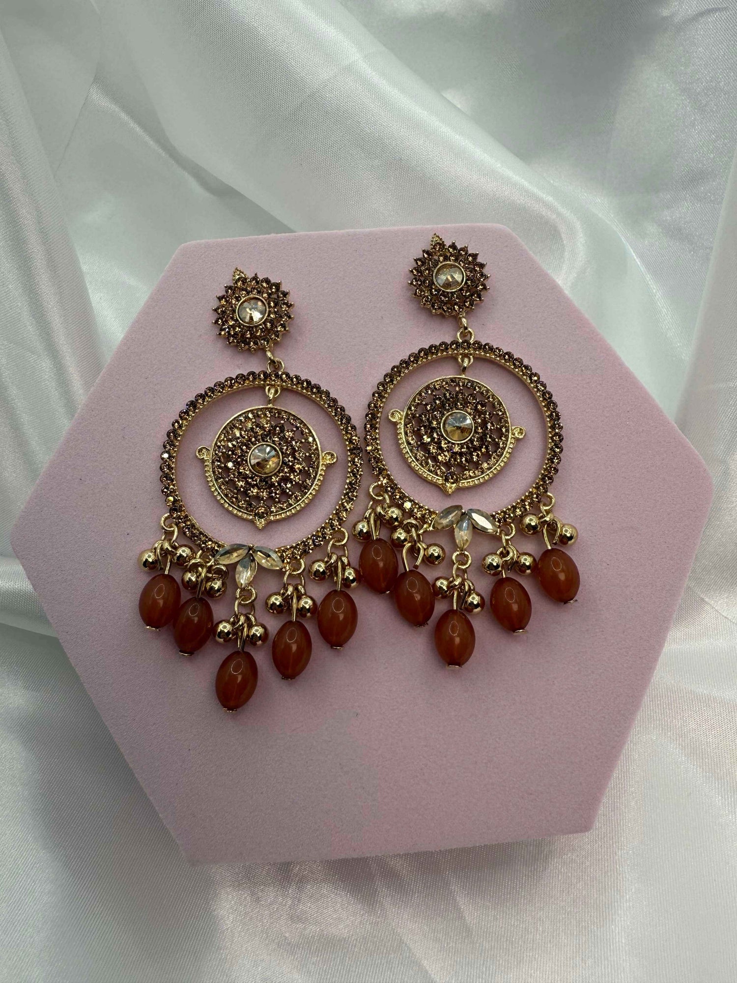 Ayat Pearl Hoops: Elegant Chandelier Earrings
